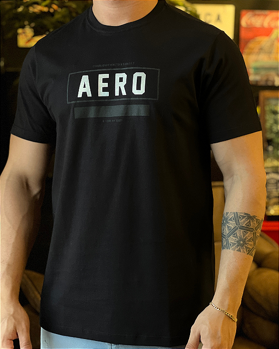 Camiseta Silkada Preta Aeropostale