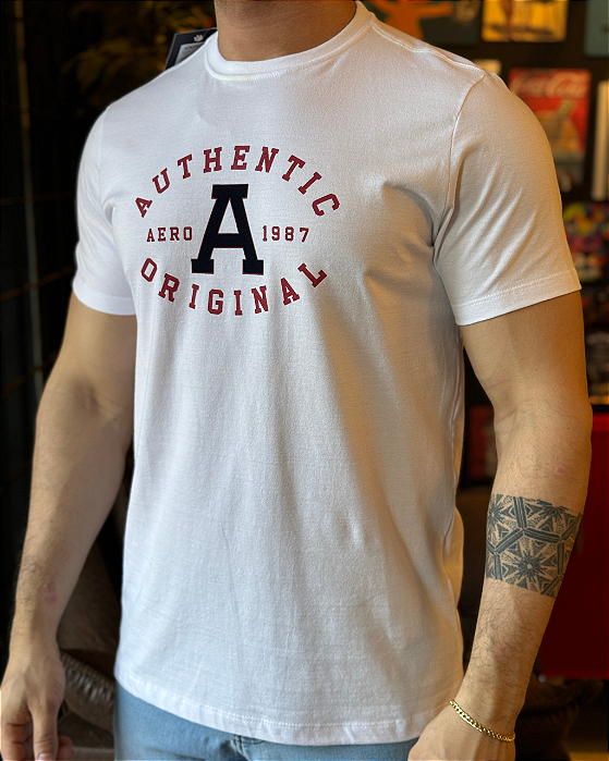 Camiseta Silkada Branca Aéropostale