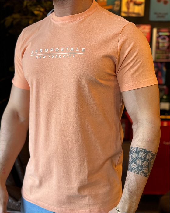 Camiseta Silkada Laranja Aeropostale