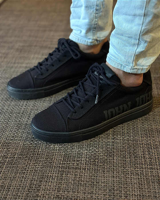 Tenis Silk Canvas Preto John John