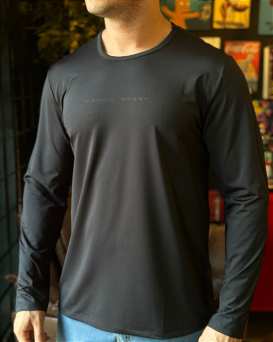 Camiseta ML Sport Super Slim Preta Ogochi