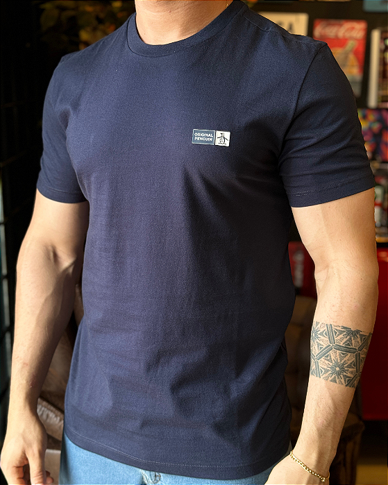 Camiseta Estampa Silk Azul Marinho Penguin