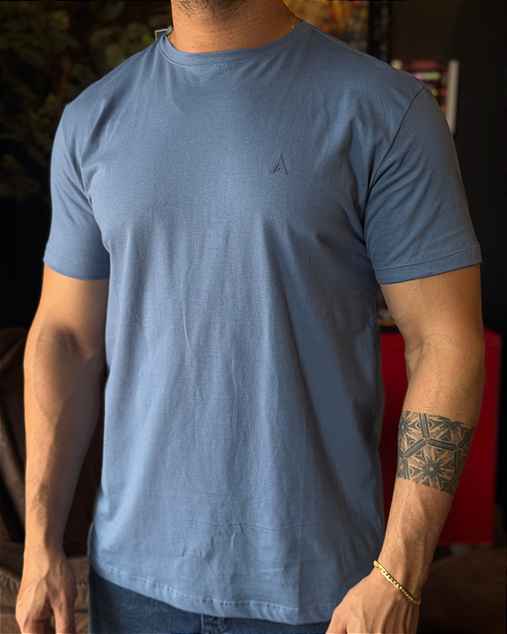 Camiseta Básica Pima Azul Infinity Hau.co