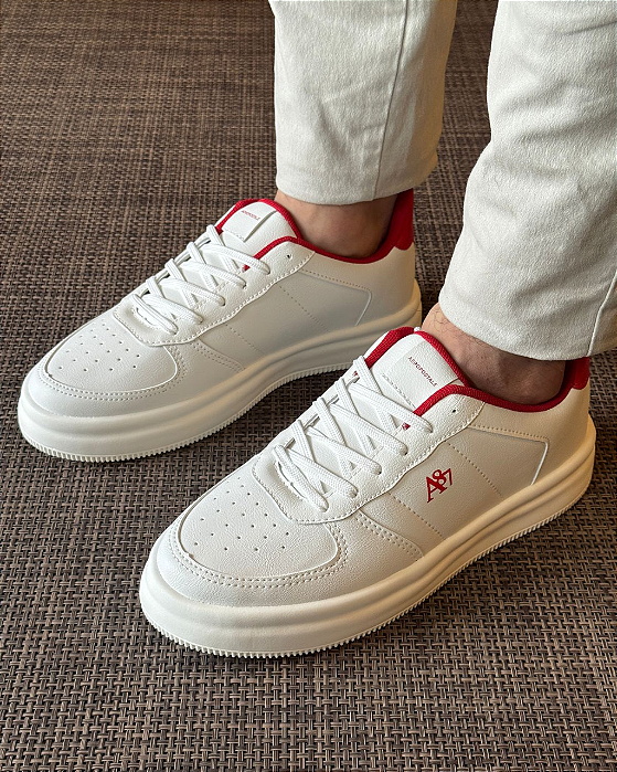 Tenis Casual Branco e Vermelho Aeropostale