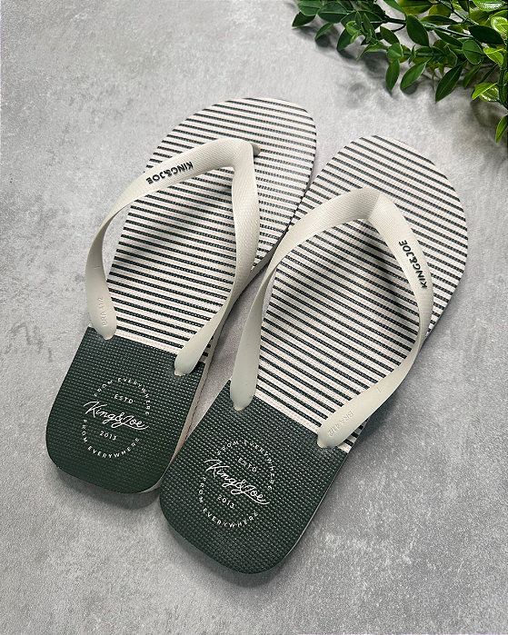 Chinelo Verde Militar King & Joe