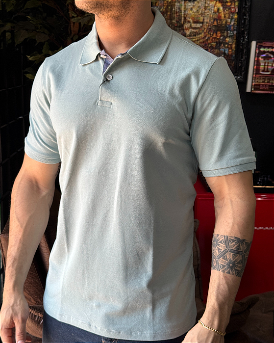 Gola Polo Essencial Slim Azul Claro Ogochi