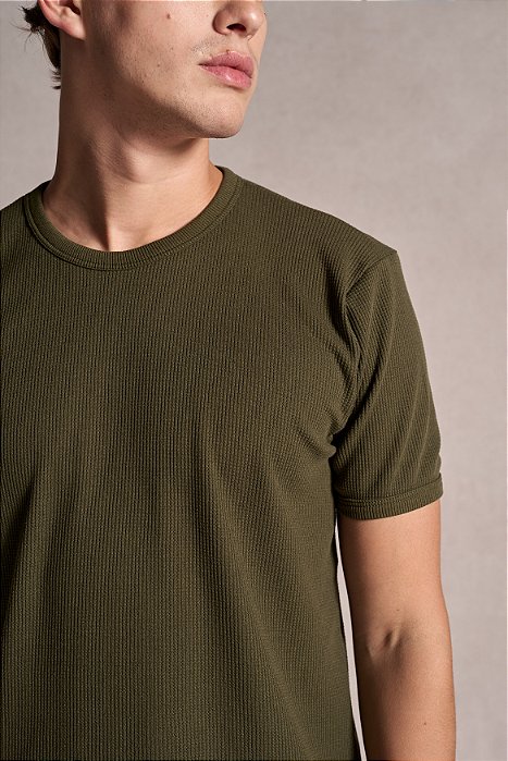 Camiseta Texture Verde Militar Ankor