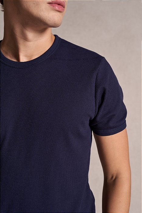 Camiseta Texture Azul Marinho Ankor
