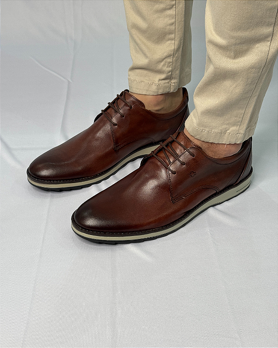 Sapato Couro New Mendonza Pinhão Perlatto