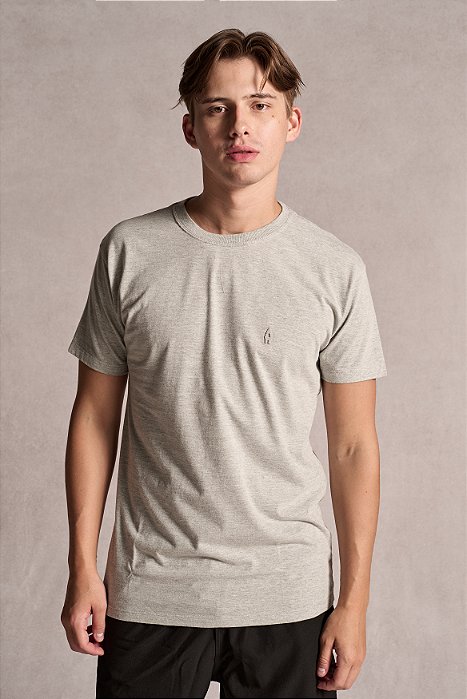 Camiseta Básica Mescla Cinza Ankor