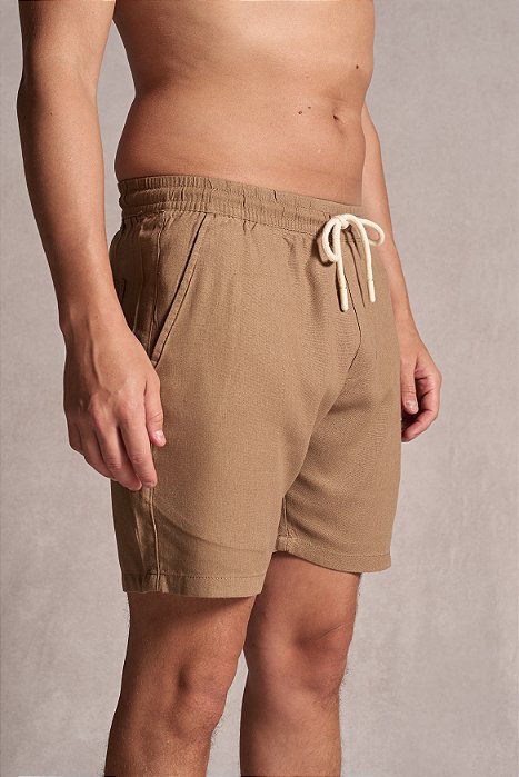 Shorts Linho Castanho Ankor