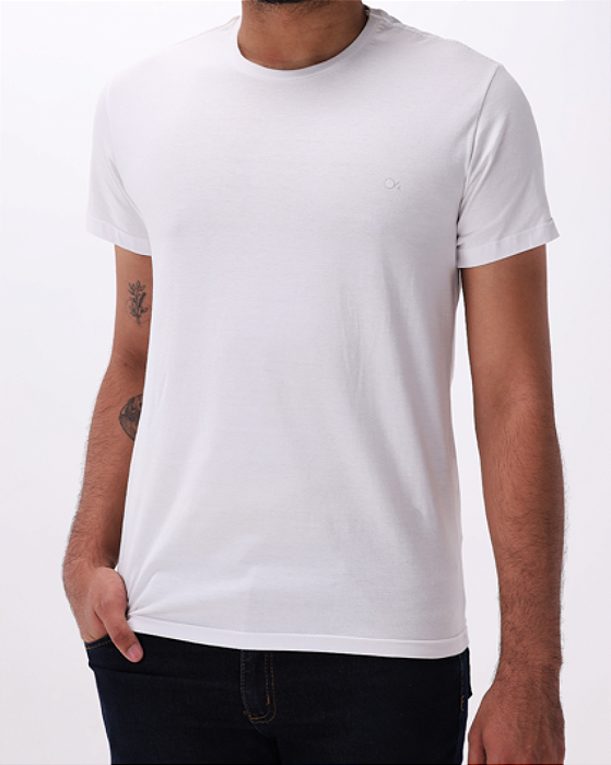 Camiseta Basica Slim Branca Ogochi
