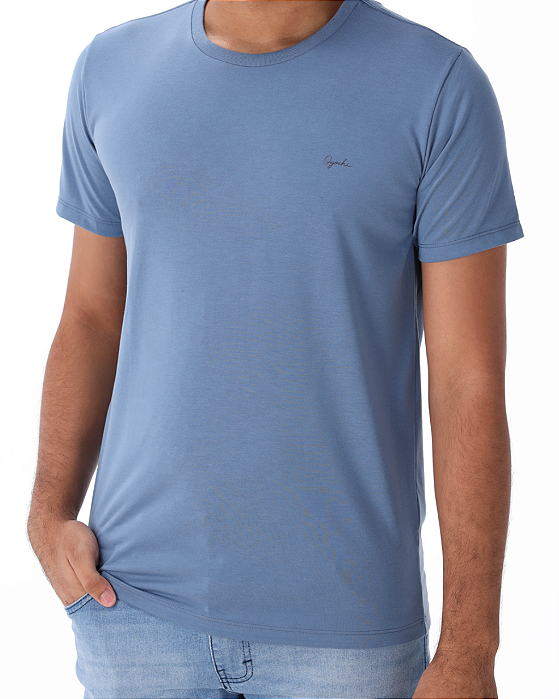 Camiseta Essencial Slim Azul Ogochi