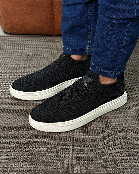 Tenis Knit Preto Ogochi