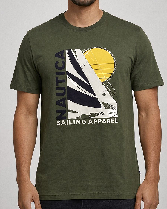 Camiseta Verde Militar Nautica