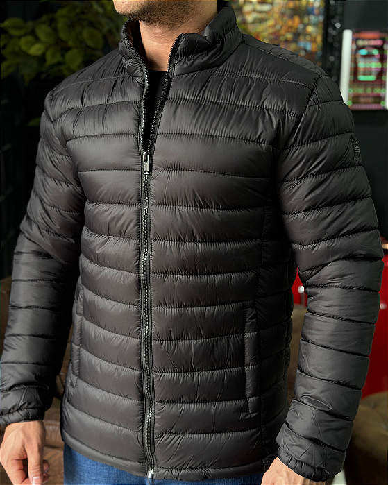 Jaqueta Nylon Puffer Preta King&Joe