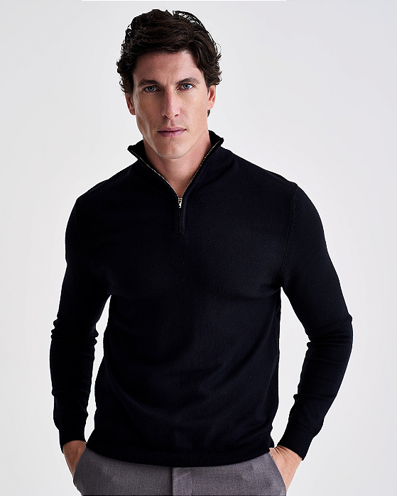 Tricot Gola Alta Preto Ankor
