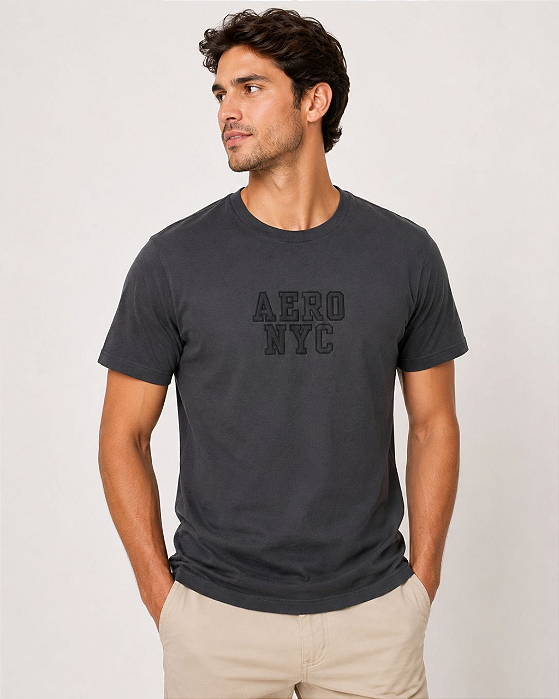 Camiseta Aero Nyc Chumbo Aeropostale