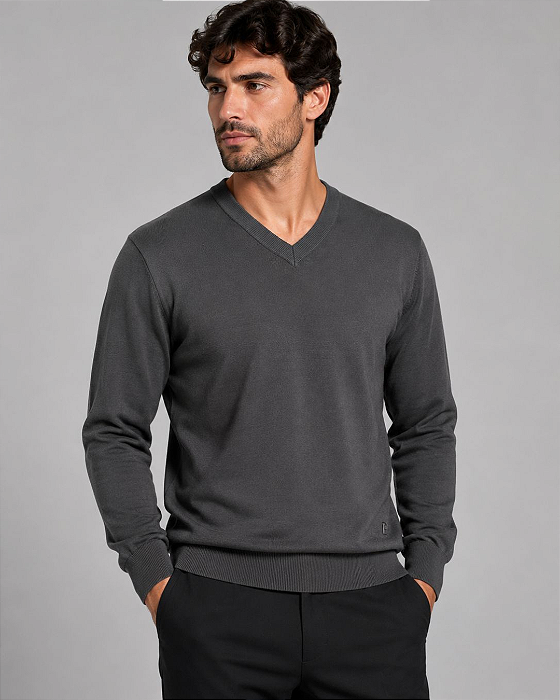 Sueter Tricot Slim Chumbo Highstil