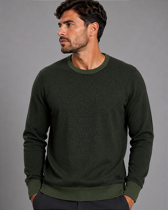 Tricot Smooth Verde Militar John John