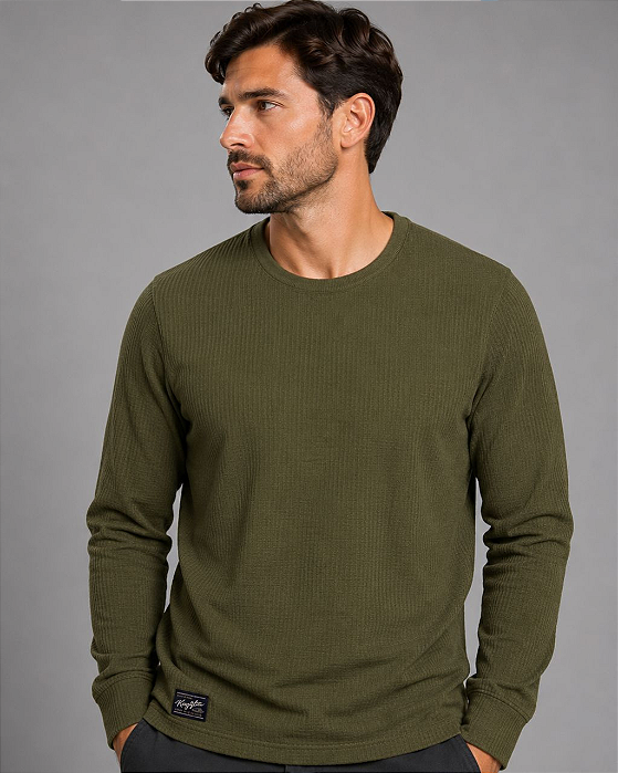Blusão Malha Quadrile Verde Militar King&Joe