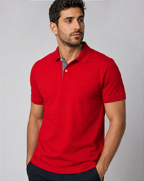 Gola Polo Slim Vermelha Ogochi