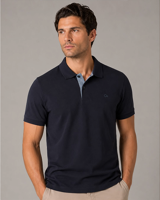 Gola Polo Essencial Azul Marinho Ogochi