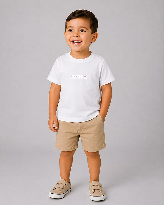 Camiseta Infantil Logo Branca Ogochi