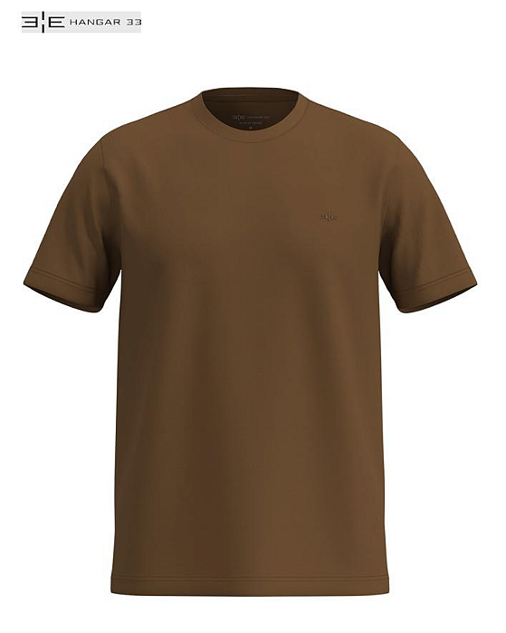 Camiseta Basica Marrom Gianduia Hangar 33