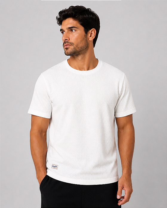 Camiseta Quadrille Slim Off White King&Joe