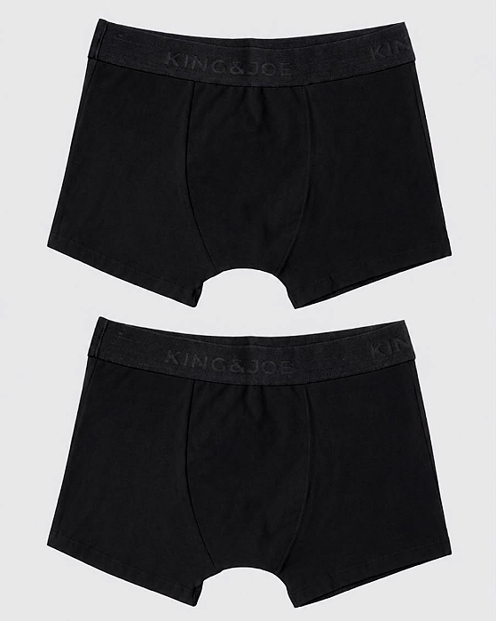 Kit 2 Cuecas Boxer Preta King&Joe