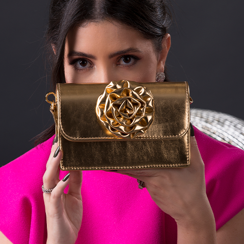 Bolsa Gold Flower