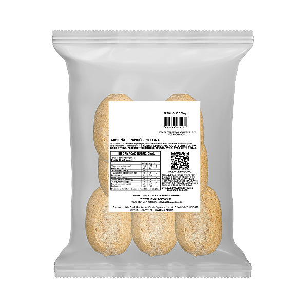 Mini Pão Francês Integral Caixa