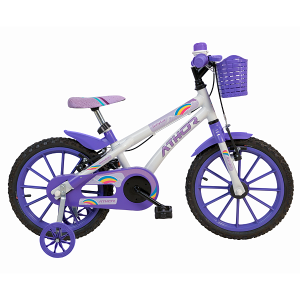 Bicicleta BABY LUX VIOLETA Aro 16 Com Rodinhas - Crianças de 5 a 12 anos
