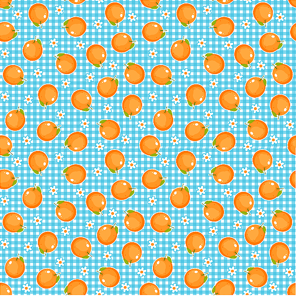 Tecido Tricoline Xadrez Laranja - Coleção Gourmet - ASA TECIDOS LTDA