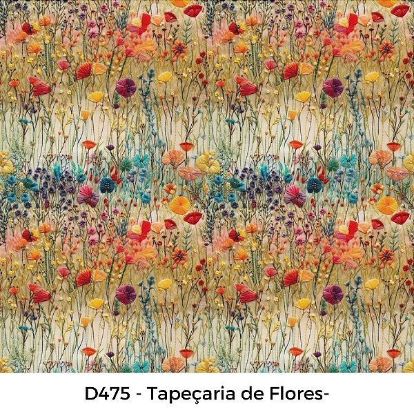 Digital D475  -  Tapeçaria de Flores