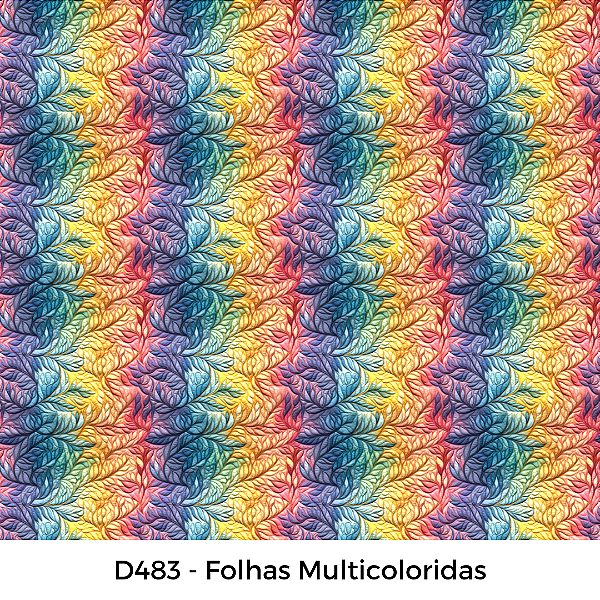 Digital D483  - Folhas Multicoloridas
