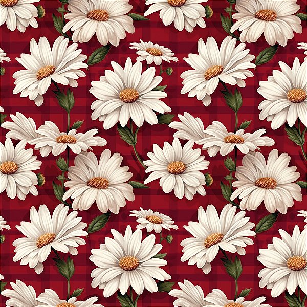 Digital Daisy Vermelho