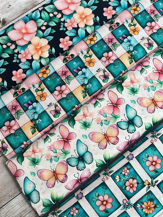 Kit Digital Exclusivo Floral Tiffany