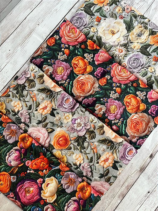 Kit Digital Exclusivo Floral Bordado