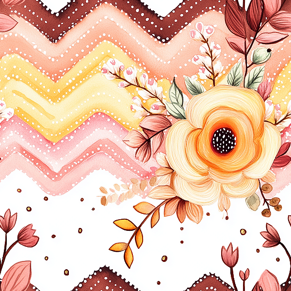 Tricoline Digital 100% Algodão - D1176 Melissa Chevron