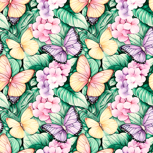 Digital Green Purple Borboletas