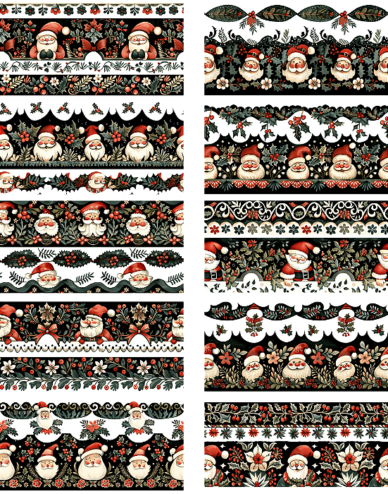 Tricoline Digital Barrado Natal Folk