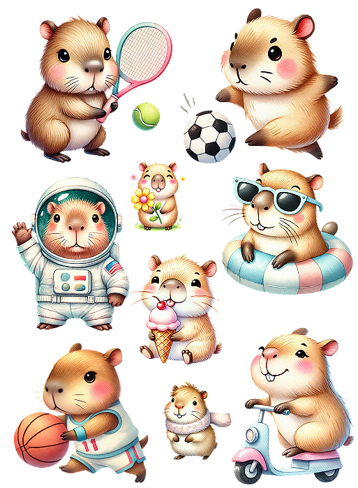 111345 - Estampa Fácil Capivaras Esportes