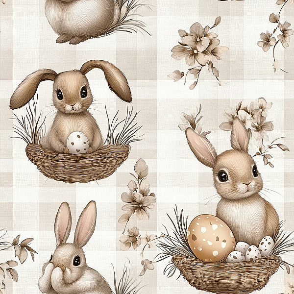 DP123 - Coelhinhos Boho na Cesta