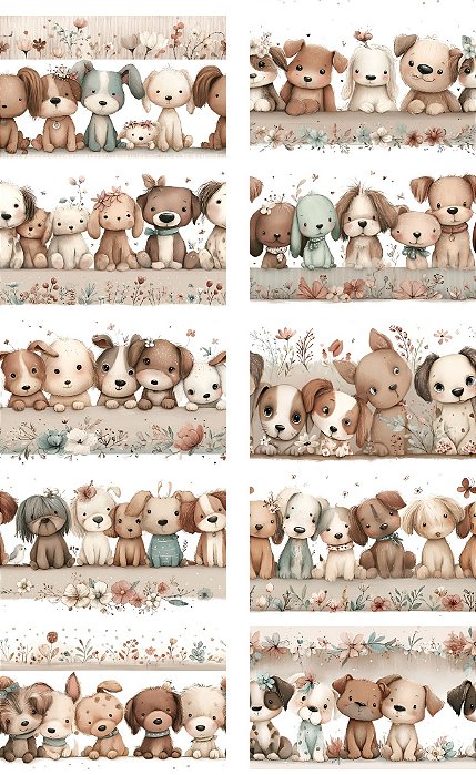 Barrado Cachorrinhos Boho