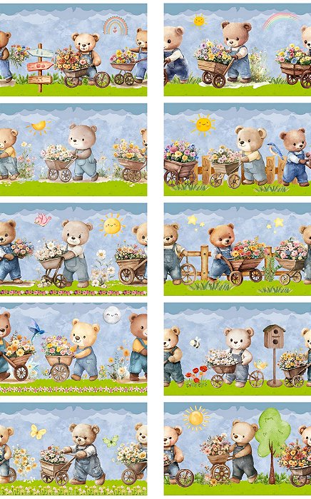 Barrado Ursinhos Jardineiros