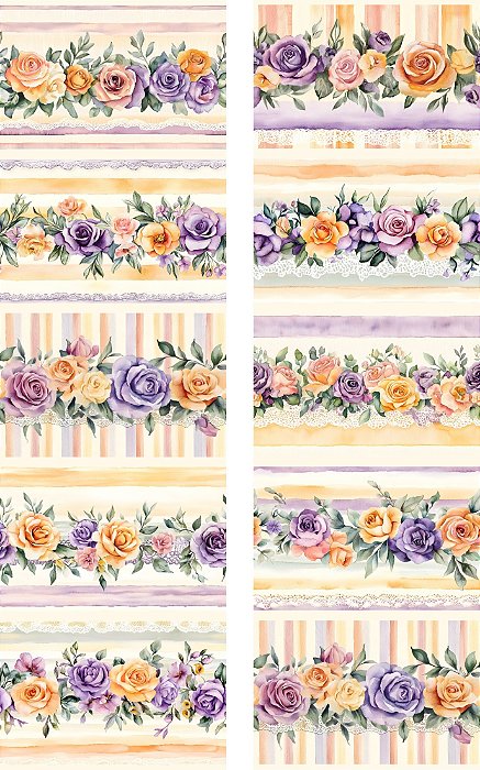 D2232 - BARRADO FLORAL AQUARELA