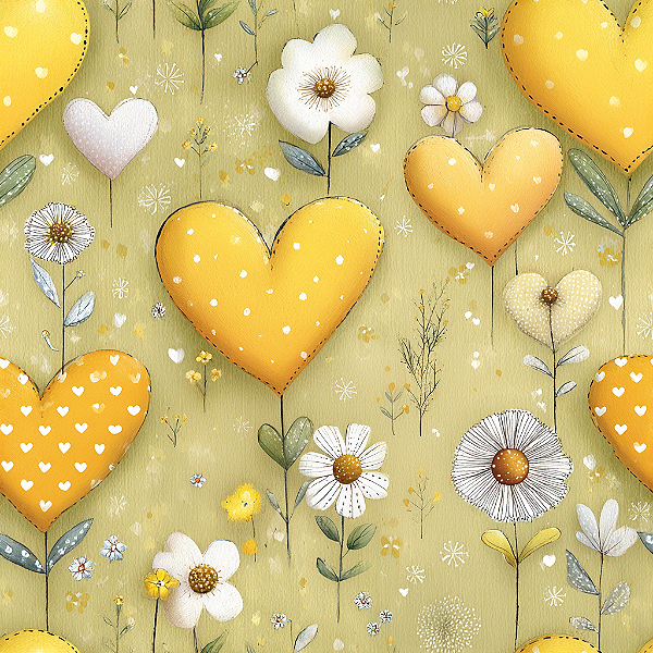 D2183 - Corações Amarelindos