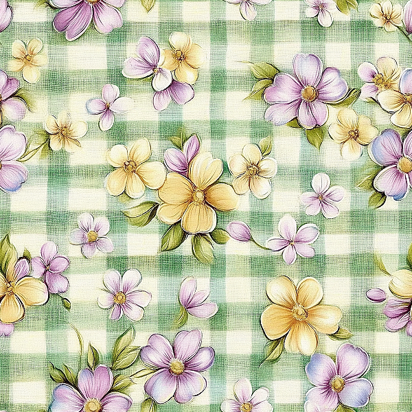 D2195 - Breezy Blossom Flor Xadrez